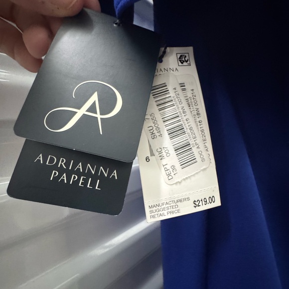 Adrianna Papell Royal Blue Formal Dress – Size 18W – New With Tags - Picture 4 of 10